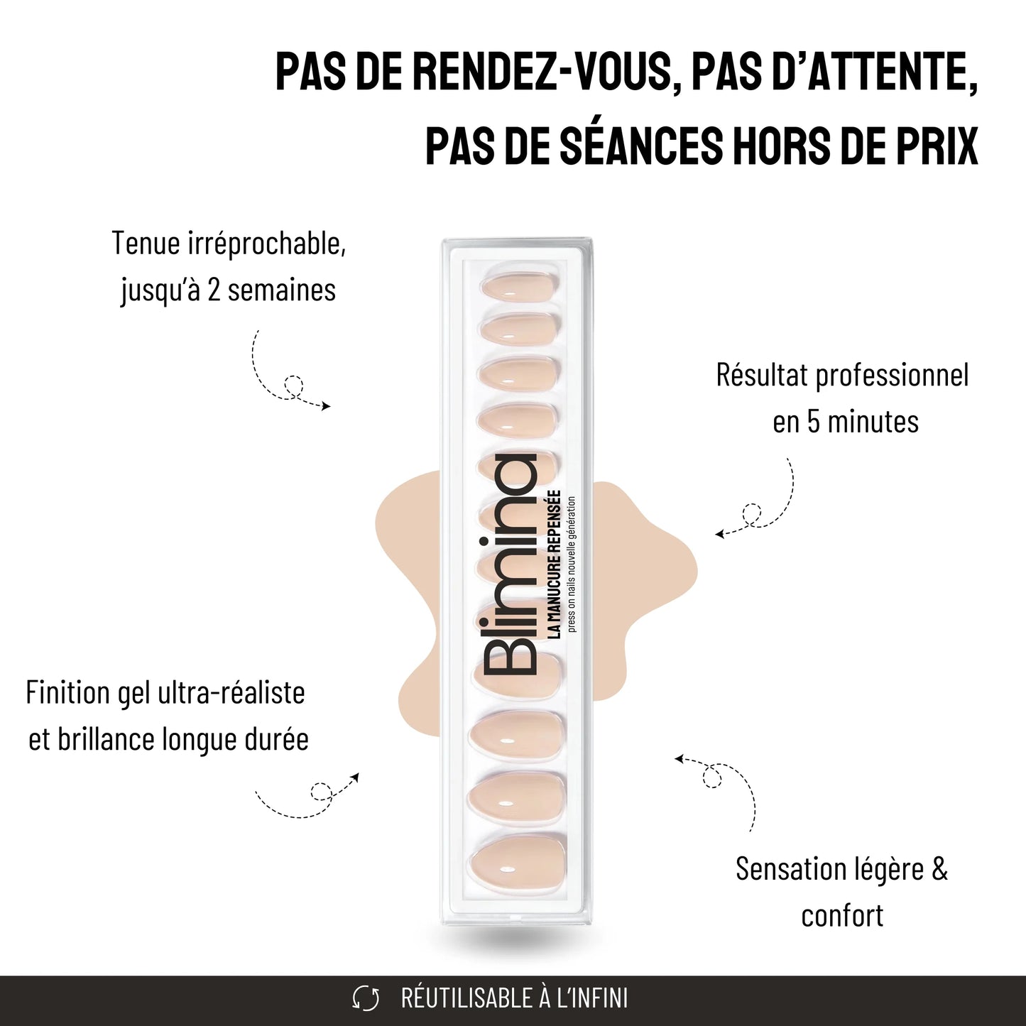 BEIGE NUDE - Amande longue